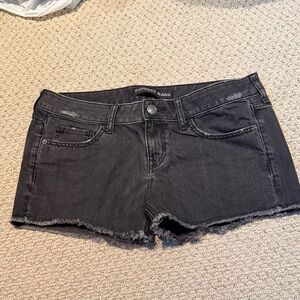 Express Dark Gray Jean Shorts